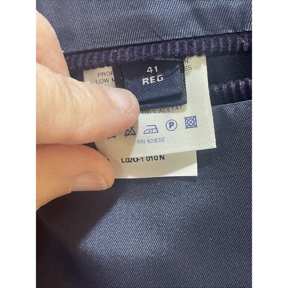 Lands End Royal Purple 100% WOOL Corduroy Blazer Sport Coat‎ Jacket Mens 41R - Picture 16 of 16